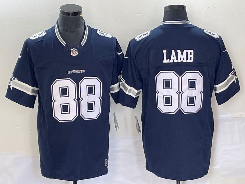 Men Dallas Cowboys #88 Lamb Blue Nike Vapor Limited 2023 NFL Jersey